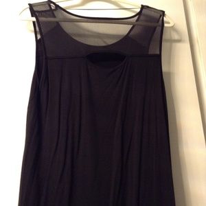 Black Sleeveless Tunic Tank Top Layering Piece Bathing Suit Coverup Size Medium